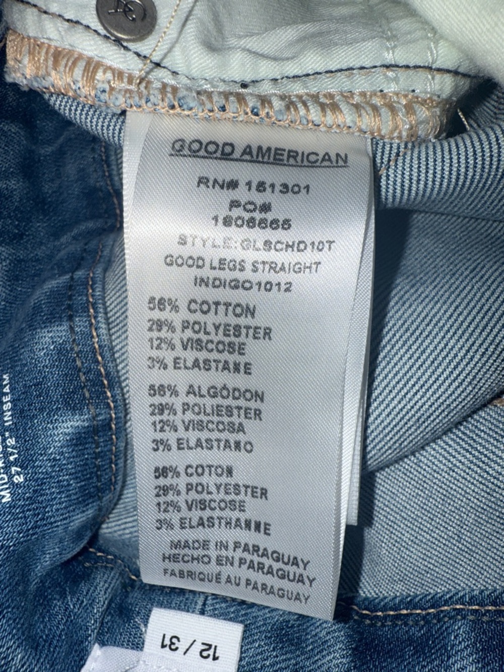 Good American Good Legs Straight -Brand New With Tags - Picture 11 of 12